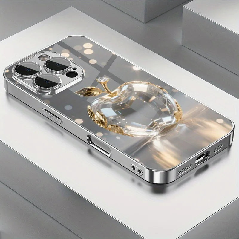 Coque Crystal Water Drop pour  iPhone 17 16e 16 15 14 13 12 Mini 11 Pro XS Max XR X 8 7 6 Air Plus Tempered Glass Cover