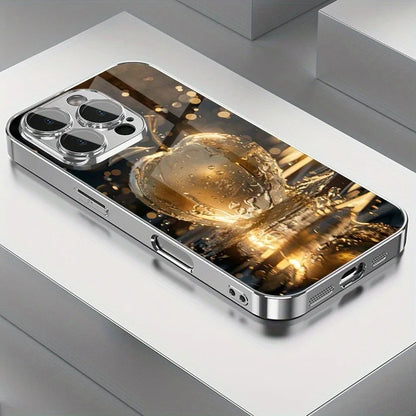 Coque Crystal Water Drop pour  iPhone 17 16e 16 15 14 13 12 Mini 11 Pro XS Max XR X 8 7 6 Air Plus Tempered Glass Cover